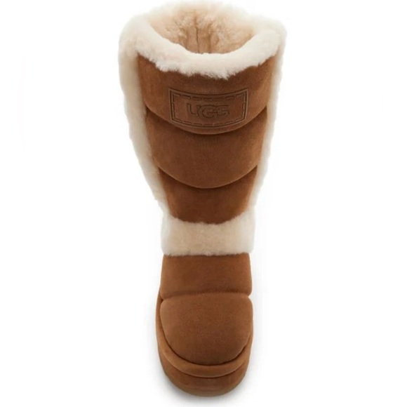Women's Brown Classic Chillapeak Tall Shearling Platform Boot - Picture 3 of 5
